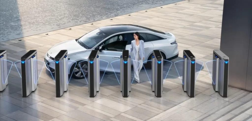 stylish pedestrian access gate