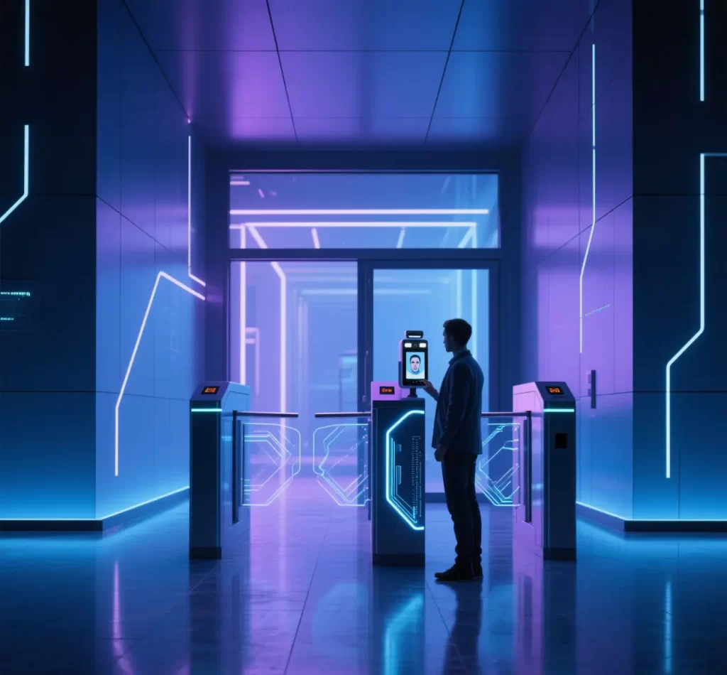 AI pedestrian access gate system