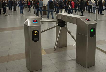 swing gate turnstile for office installation