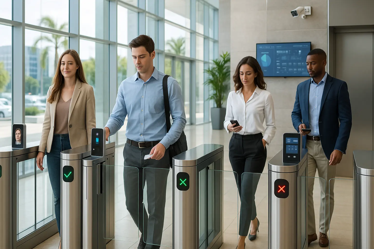 California high-speed pedestrian turnstile