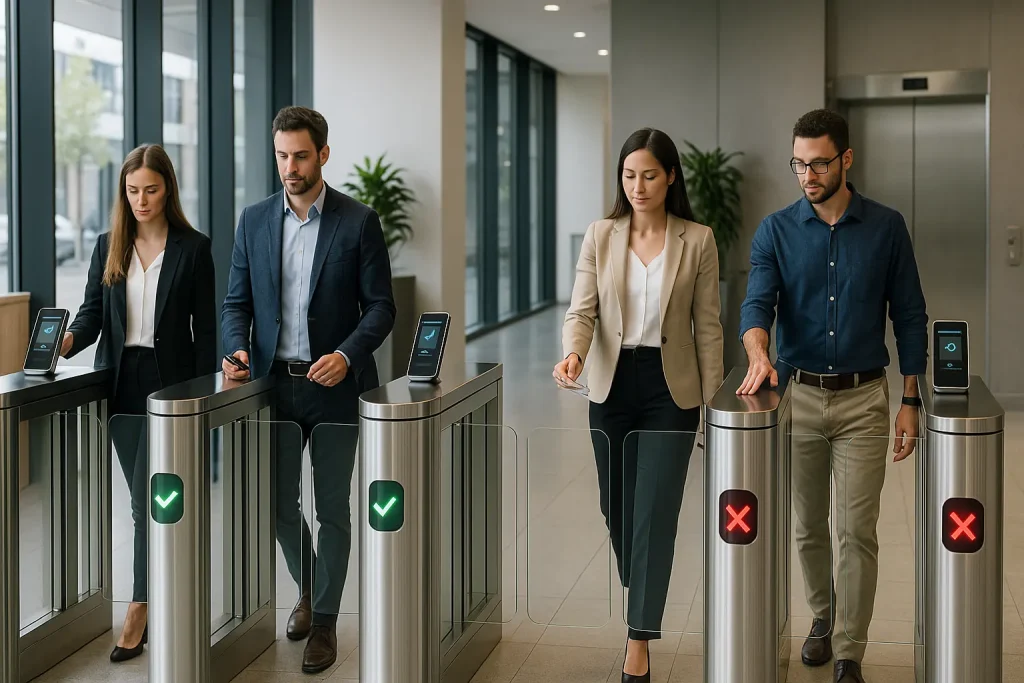 Melbourne smart speed gate building entrance