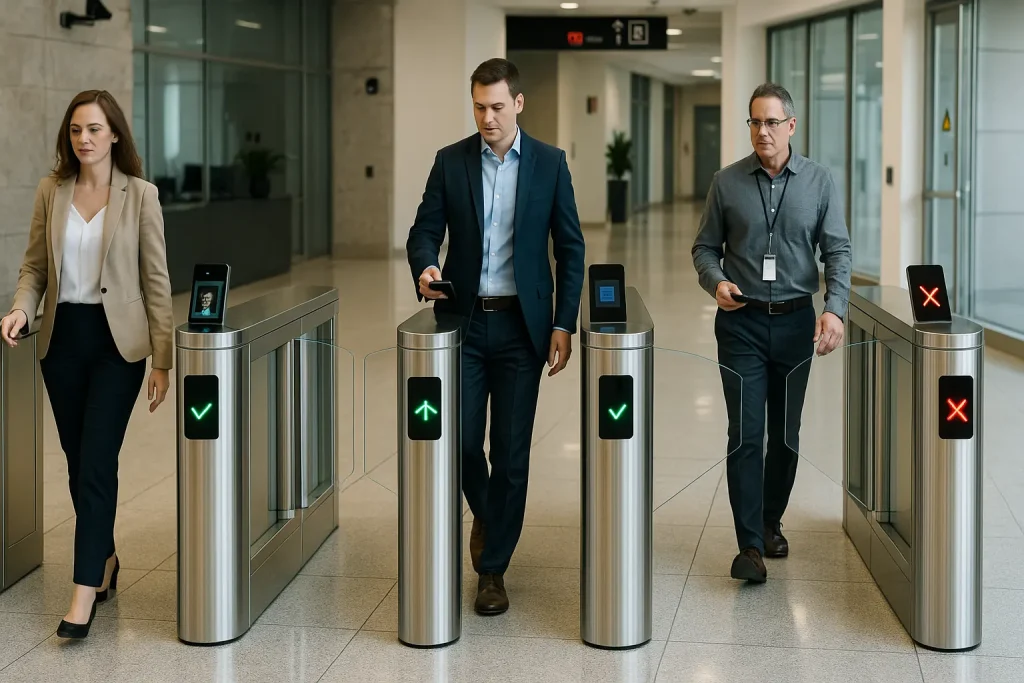 United States pedestrian speed gate access control