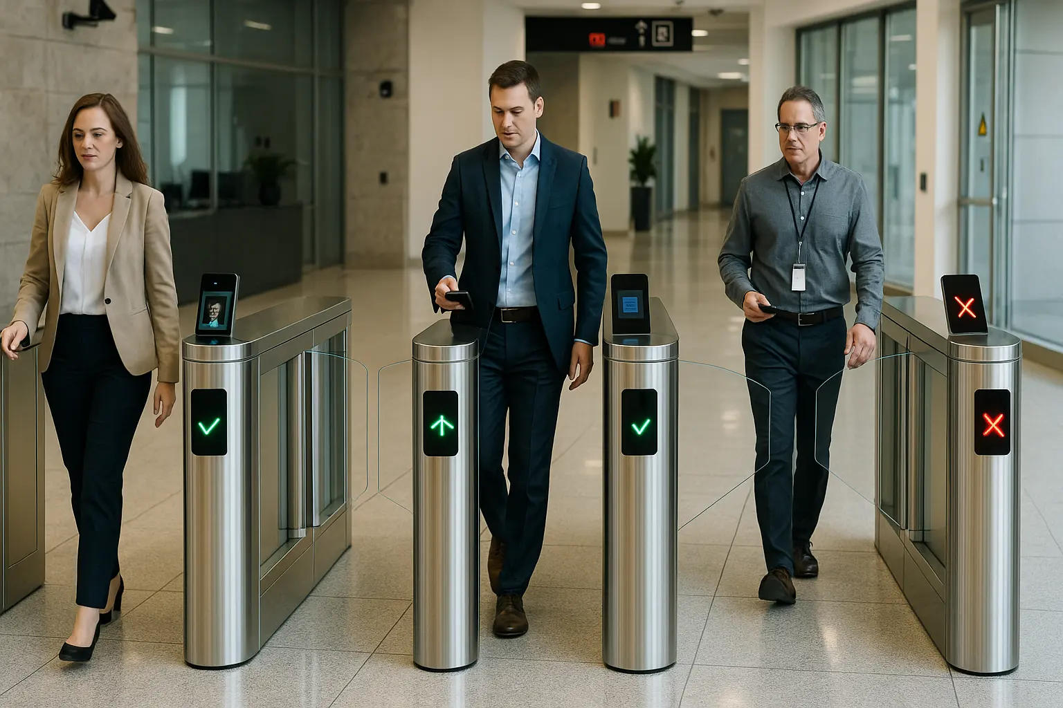 United States pedestrian speed gate access control