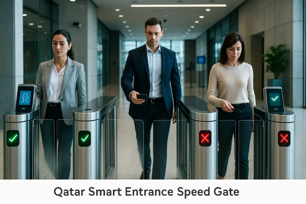 Qatar smart entrance speed gate turnstile