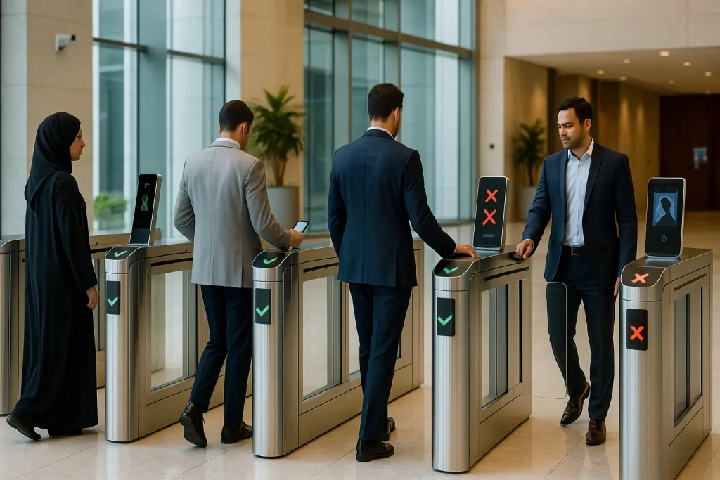 UAE speed gate access control turnstile