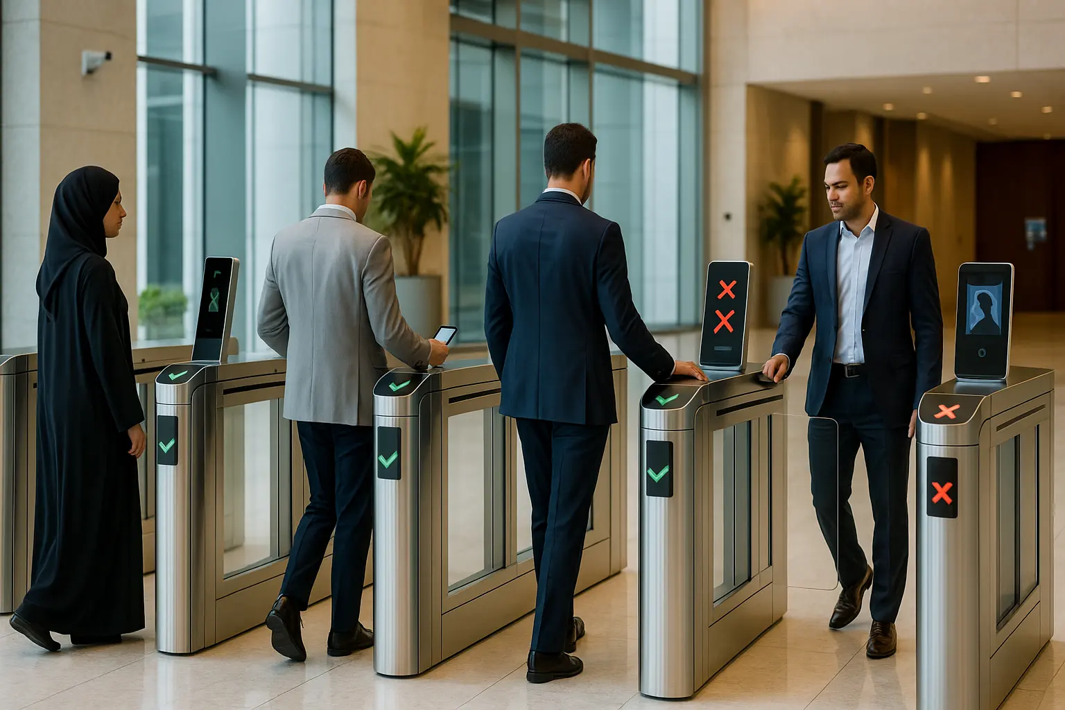 UAE speed gate access control turnstile