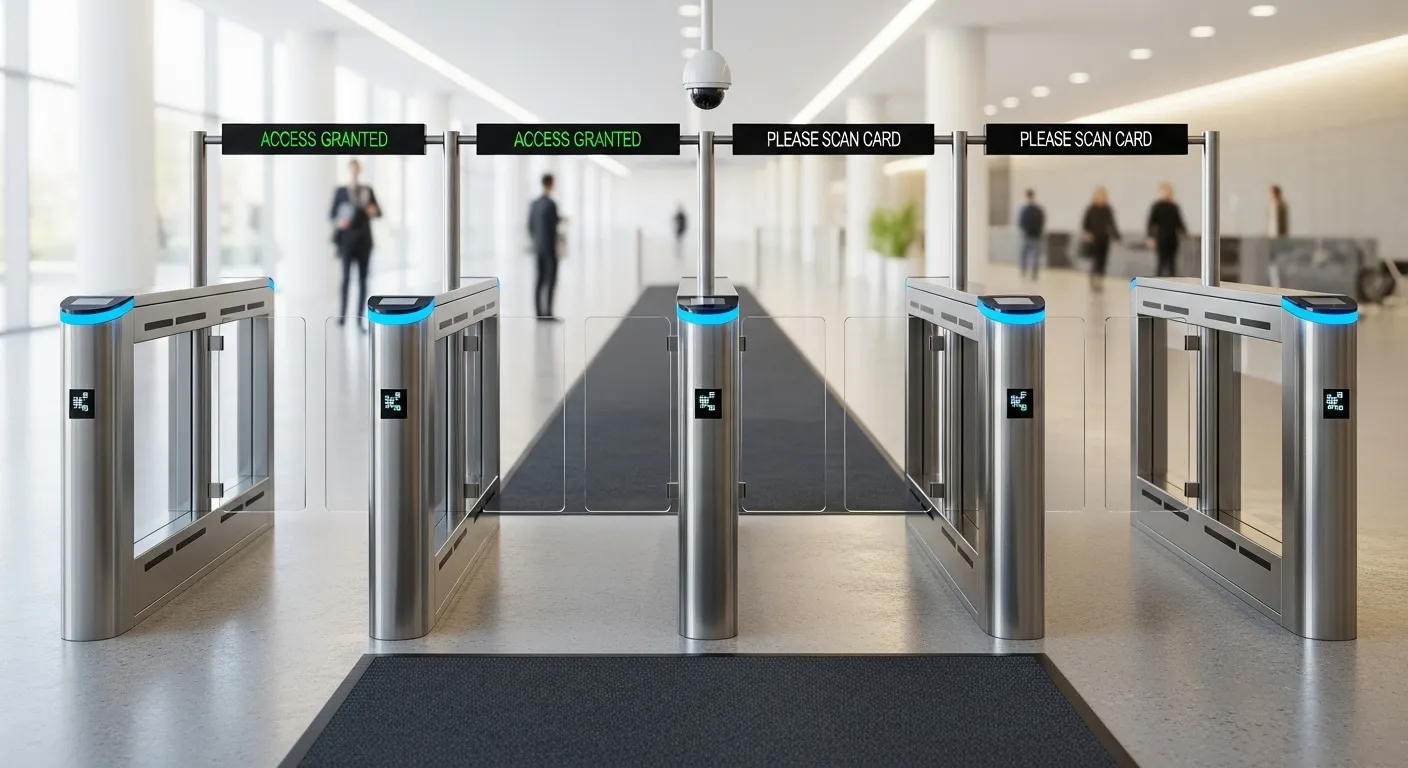 Soluciones para puertas de control de torniquetes de acceso