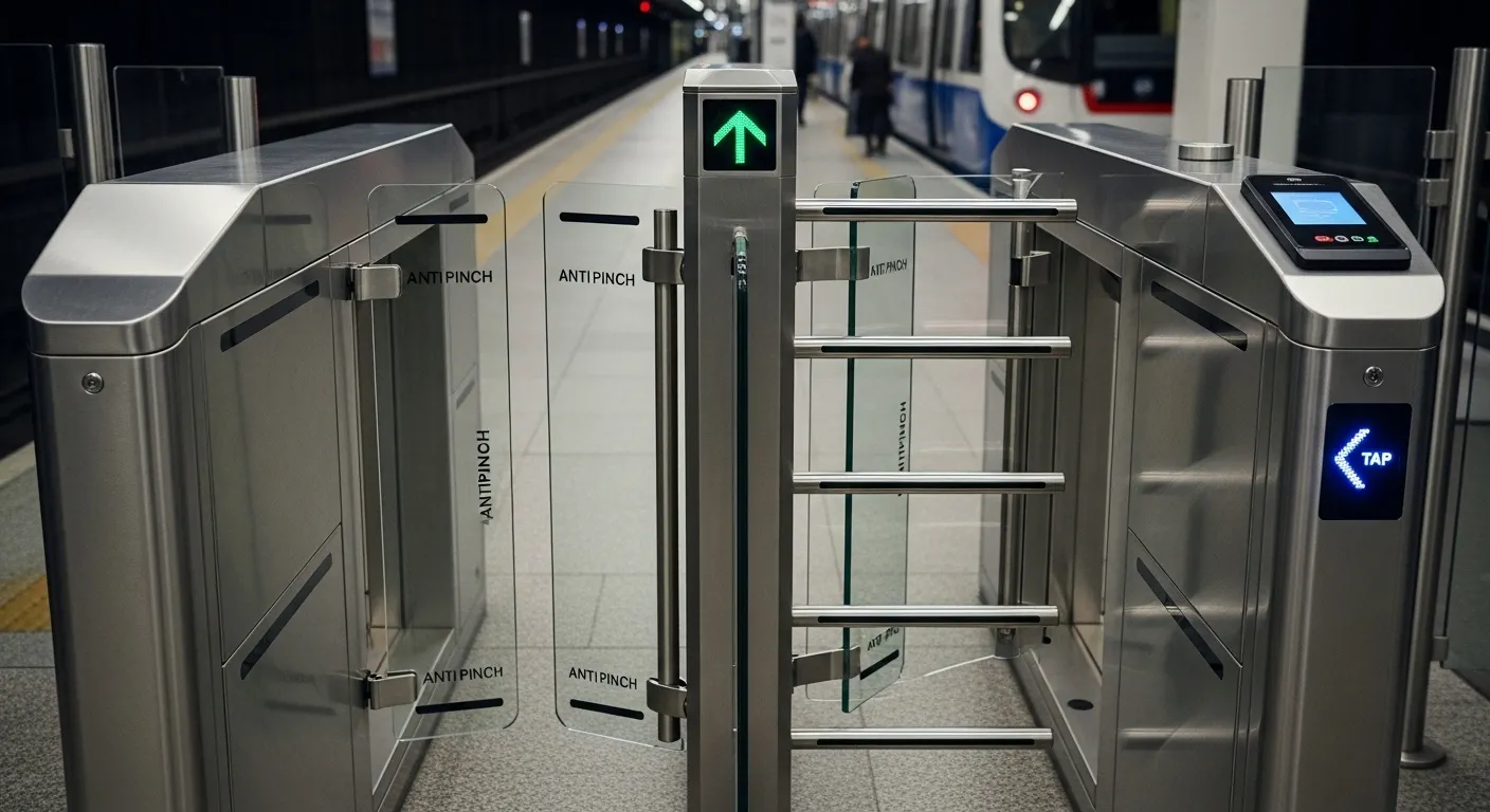 anti pinch turnstile gate
