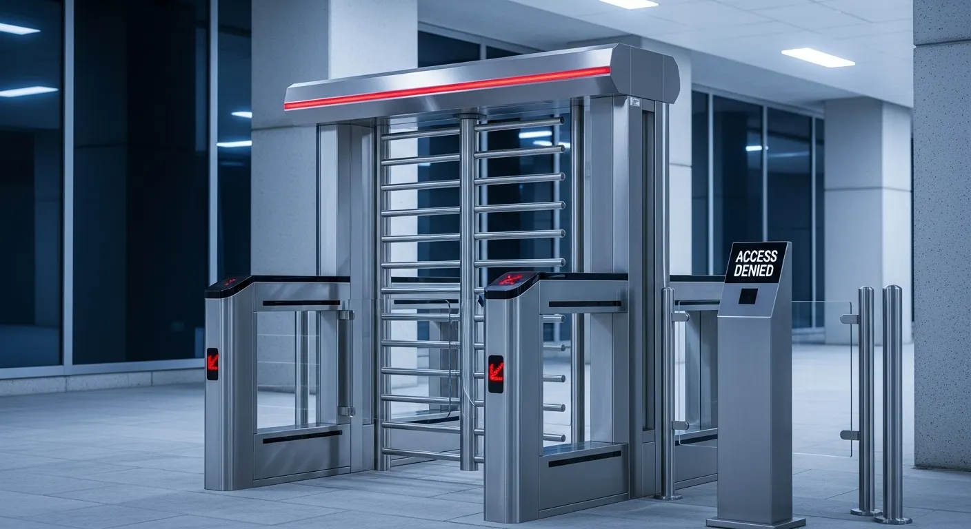 automatic anti climbing swing turnstile