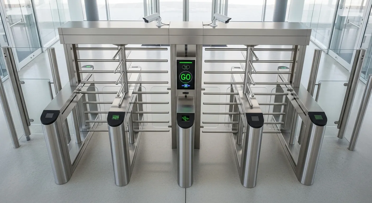 automatic anti climbing swing turnstile