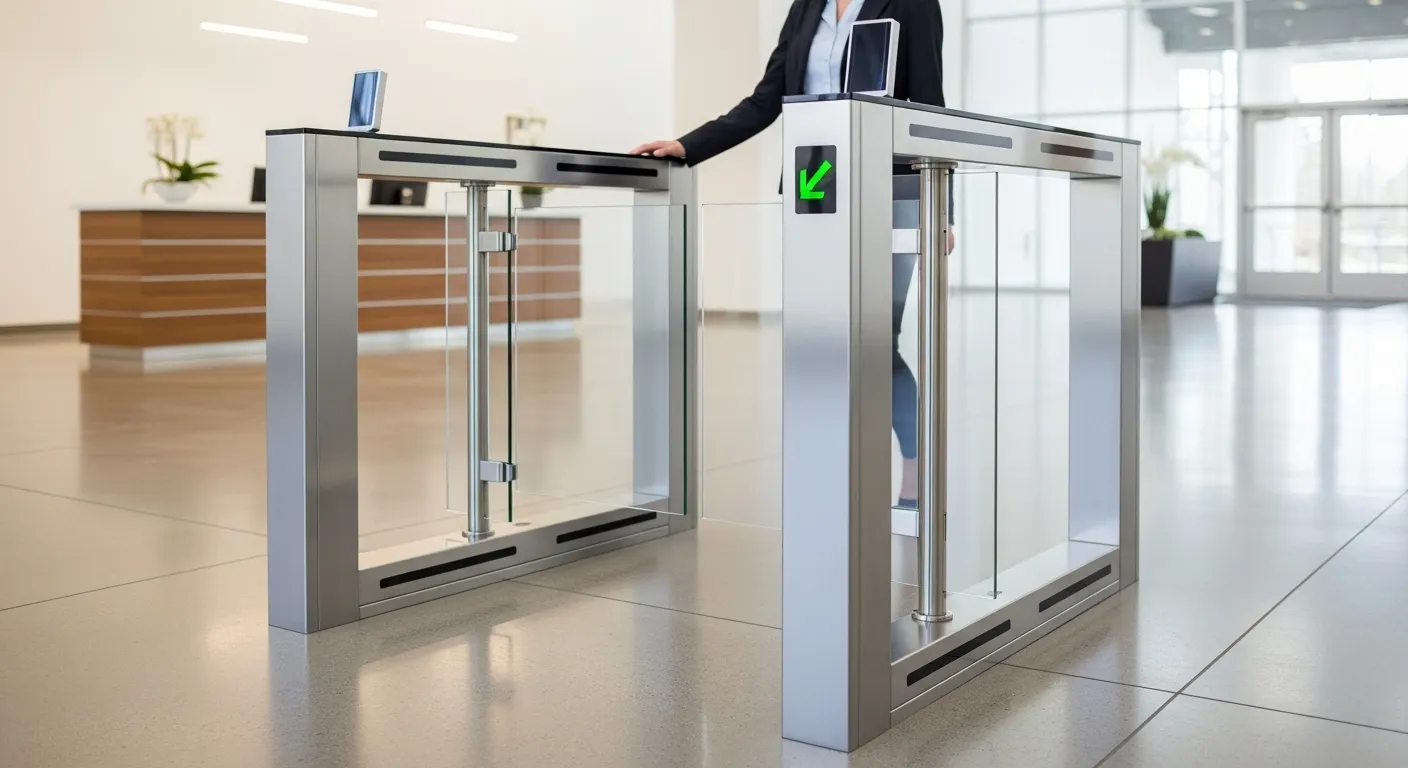 automatic pedestrian access gate
