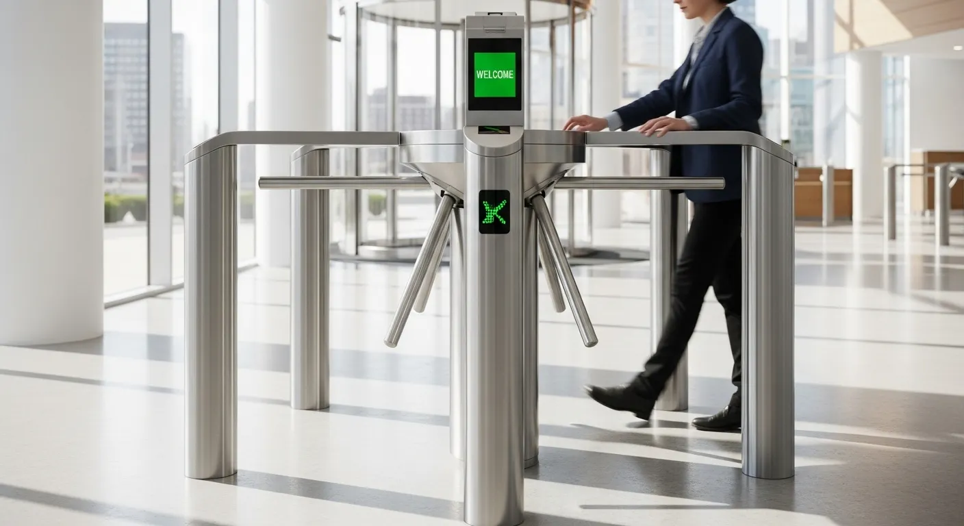 circular arc tripod turnstile