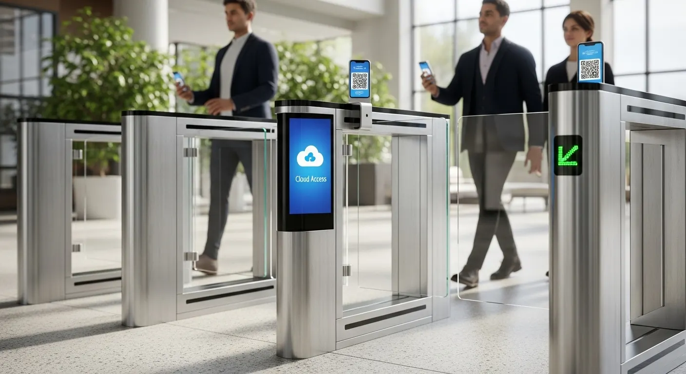 cloud based pedestrian access gate system