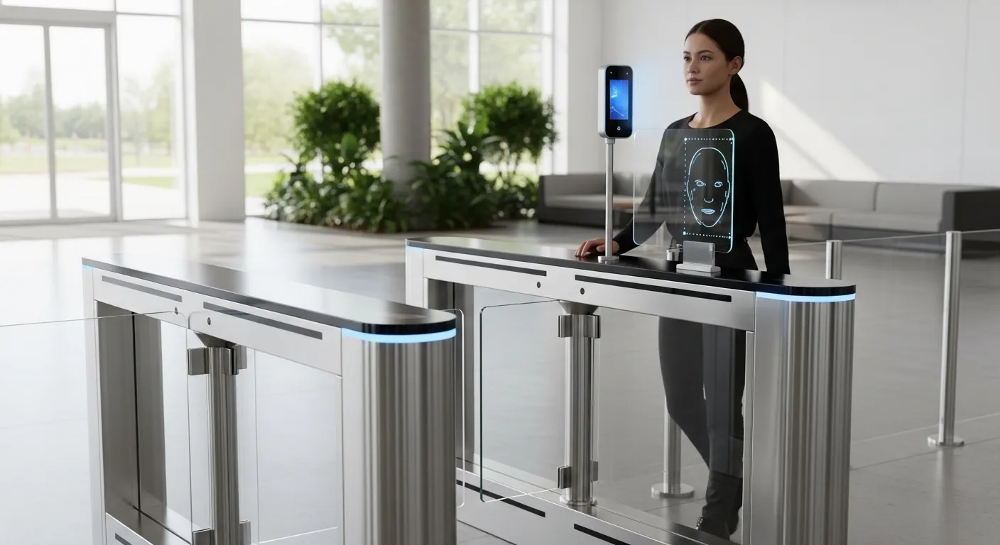 Rozpoznawanie twarzy, brama dostępu pieszego