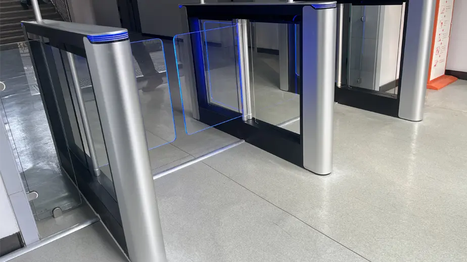 Swing Barrier with Facial Recognition for Office Buildings