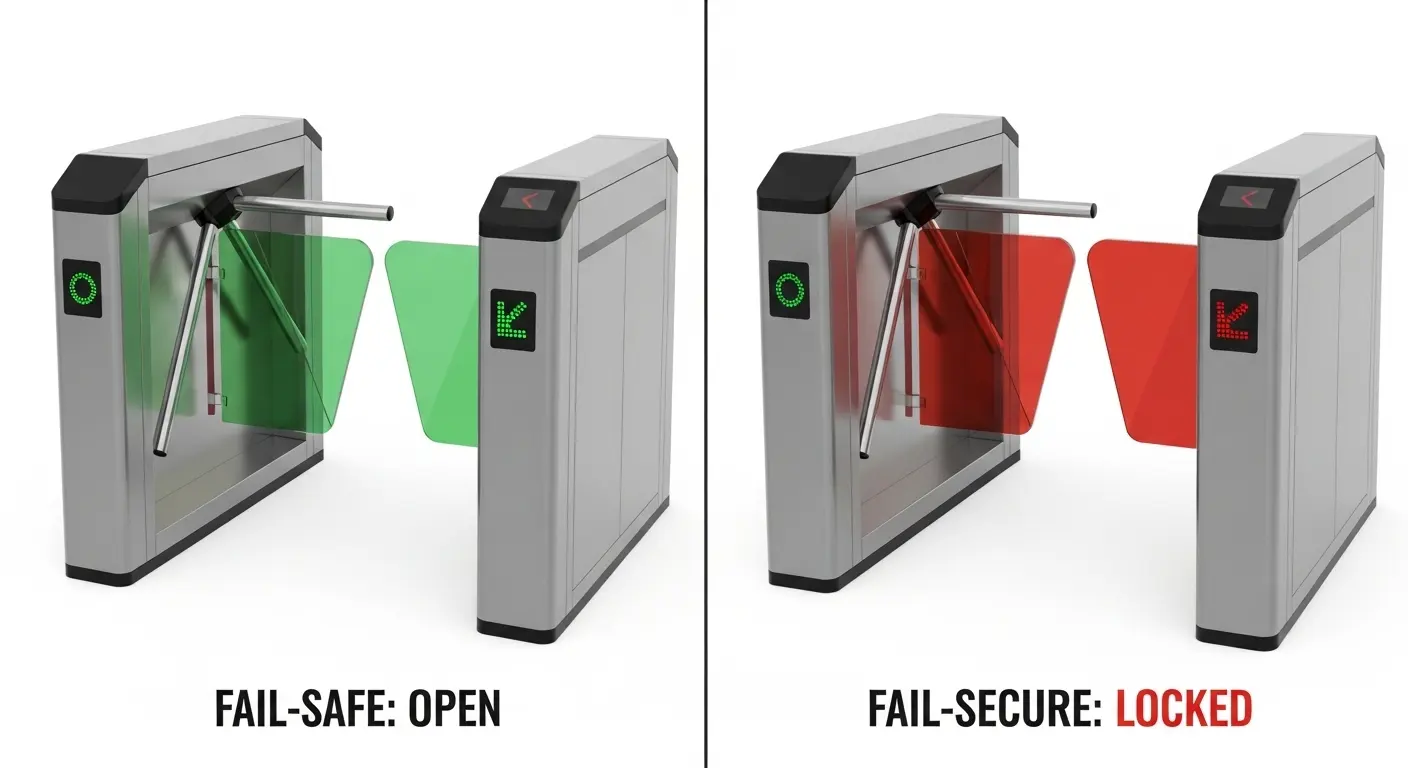 fire alarm integration turnstile