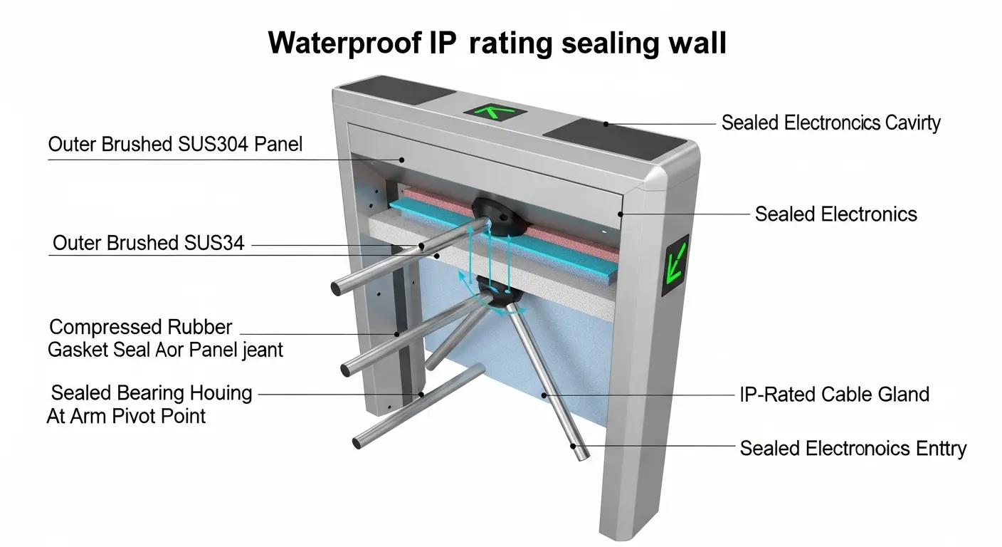 waterproof turnstile gate